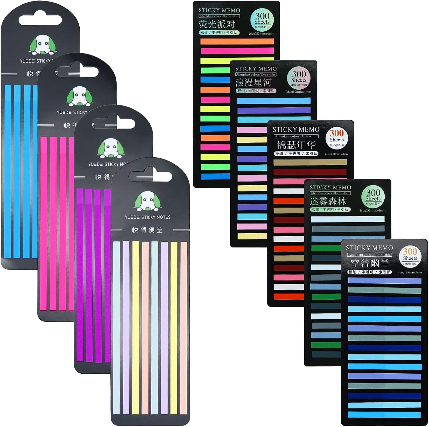 MultiBey 2140Pcs Short & Long Highlighter Strips