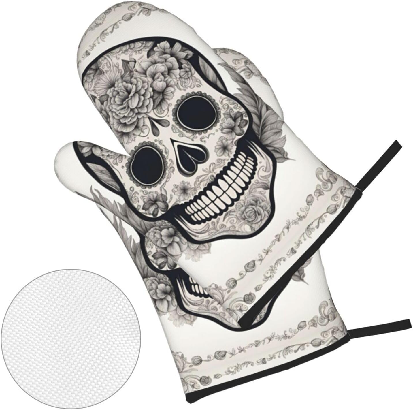 Mexican Skull Kitchen baking four piece set, fit for cooking and baking, oven, microwave, and outdoor barbecue