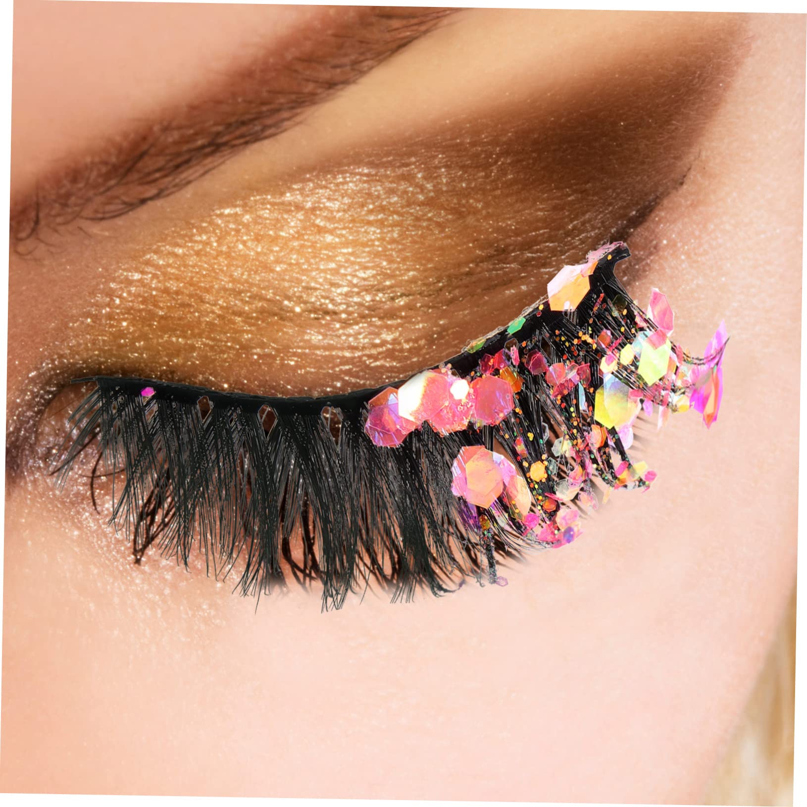 FRCOLOR 3 Set Di Ciglia Finte Con Glitter Accessorio Per Innesto Ciglia Finte Per Donna 3 Paia*3