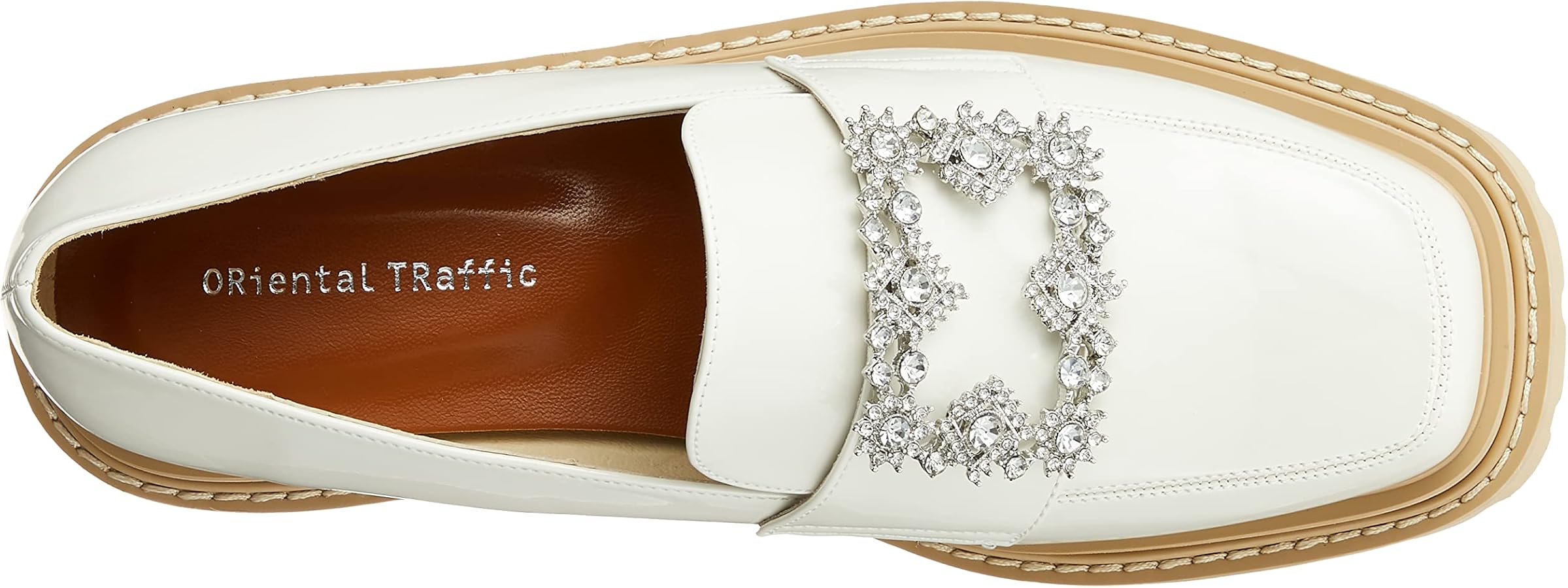 Amazon | [オリエンタルトラフィック] ローファー ビジュー 厚底