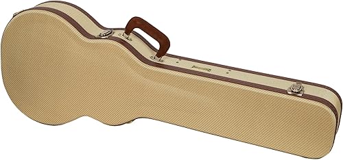 Miniatura 4 de Crossrock Estuche rígido de madera para guitarras eléctricas Les Paul con correas de hombro extraíbles-Tweed (CRW700LTW)