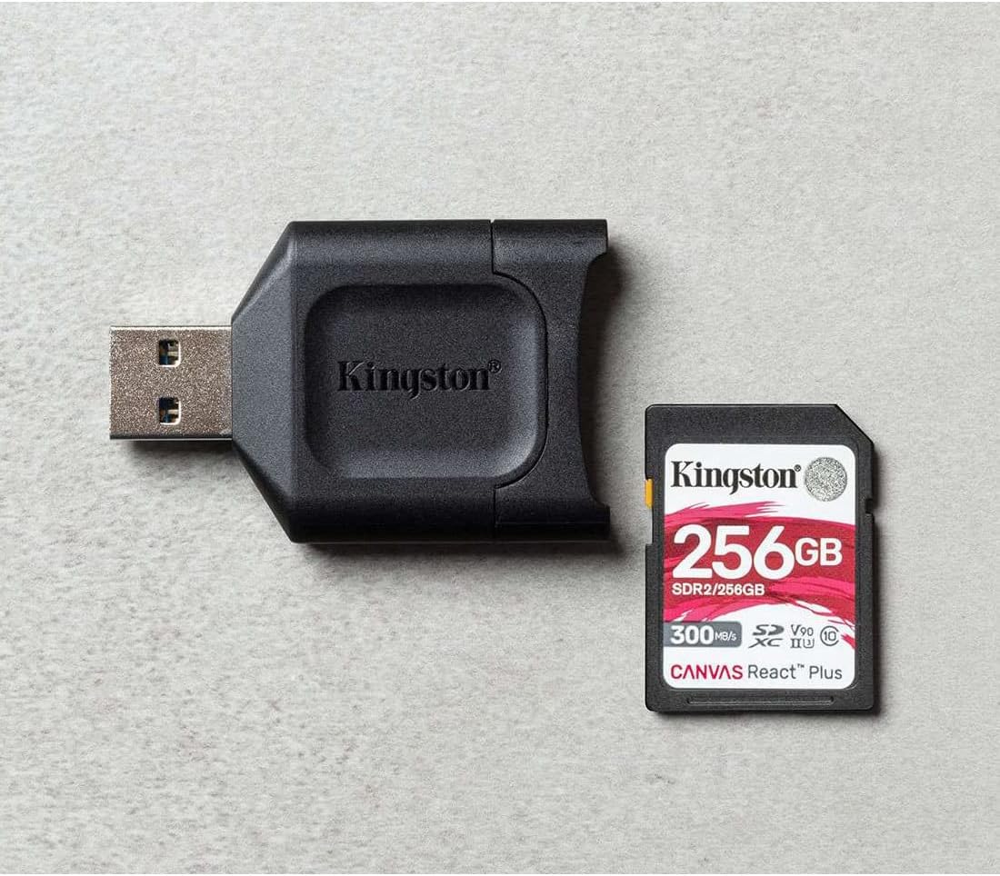 Kingston 128G Canvas React Plus SDXC Card | Up to 300MB/s | UHS-II, C10, U3, V90 | MLPR2/128GB