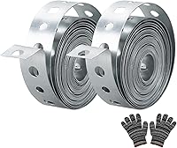 AxiSculpt Galvanized Metal Pipe Strap 3/4" x 10ft 27-Gauge 2-Pack - Pre-Perforated Hanger for Secure Pipe Support & Hanging