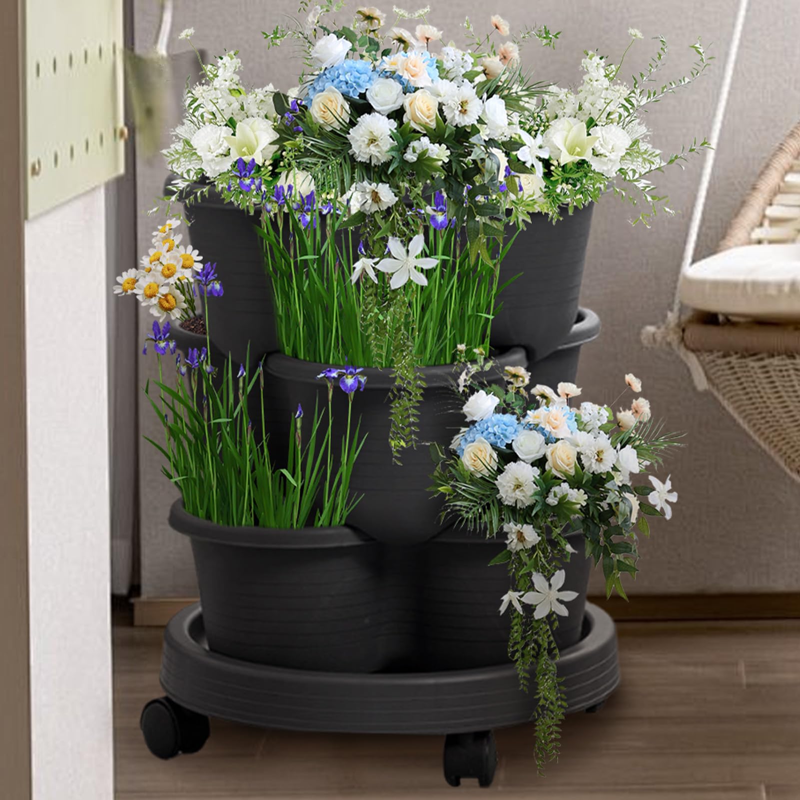 Greenstalk Potager Vertical 3 Niveaux Fournitures de Jardinage