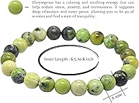 Vista 269 de Amazing Gemstone Pulsera de cristal para mujeres y hombres, pulsera de cristal curativo de protección, pulsera elástica con cuentas de piedras