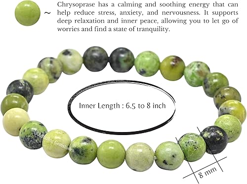 Miniatura 269 de Amazing Gemstone Pulsera de cristal para mujeres y hombres, pulsera de cristal curativo de protección, pulsera elástica con cuentas de piedras