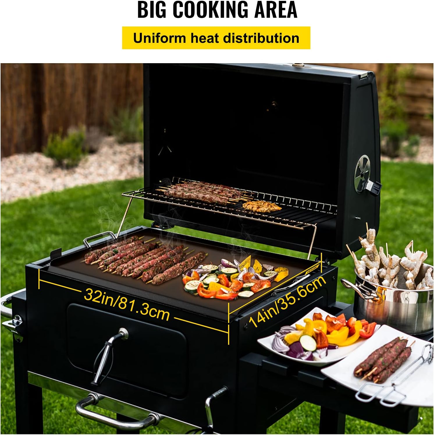 Home & Garden VEVOR Stove Top Griddle Flat Top Grill for Gas Grill 14