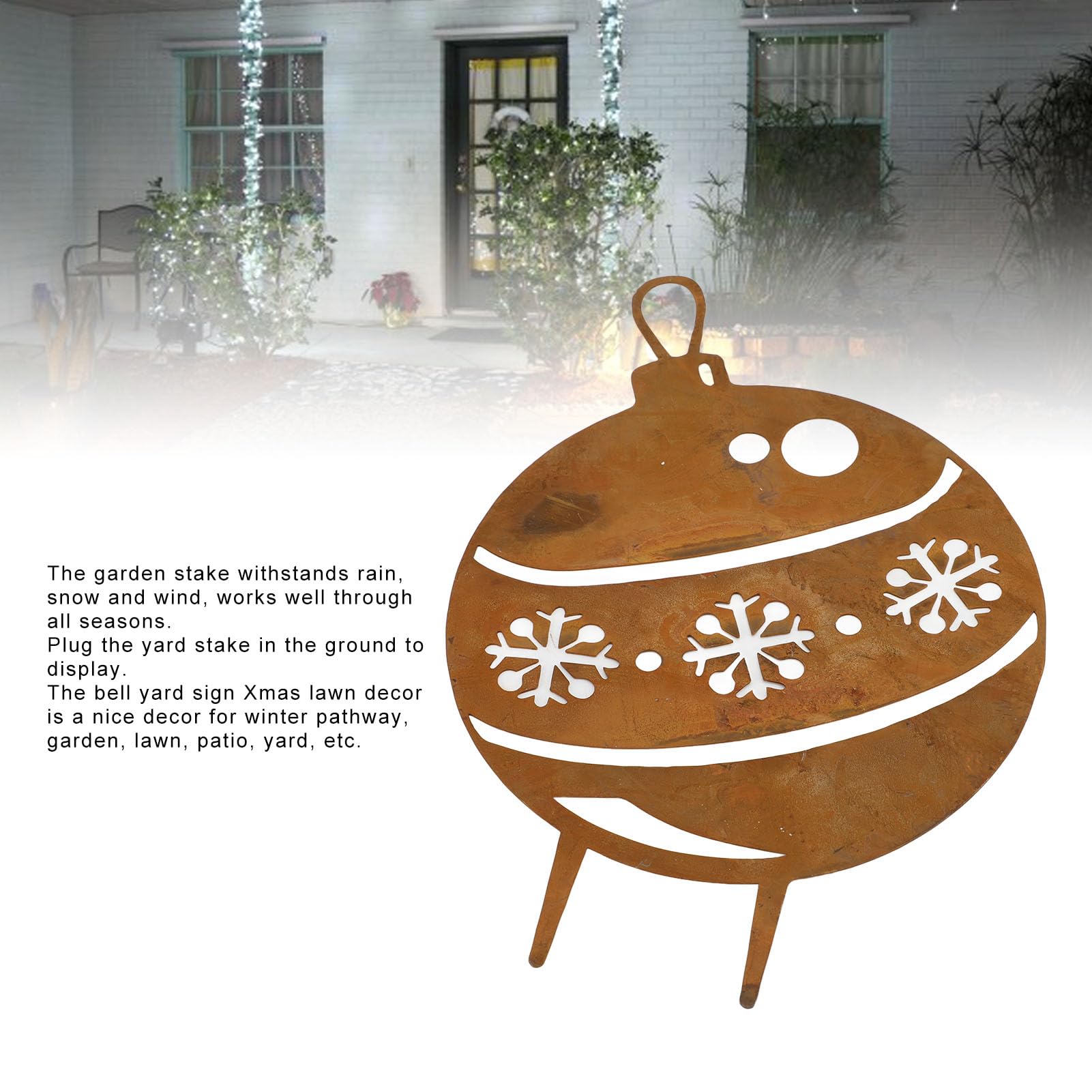 Rostige Glocken Deko (12x12 Cm) – Edelrost Metallglocken Für Garten, Advent & Winter