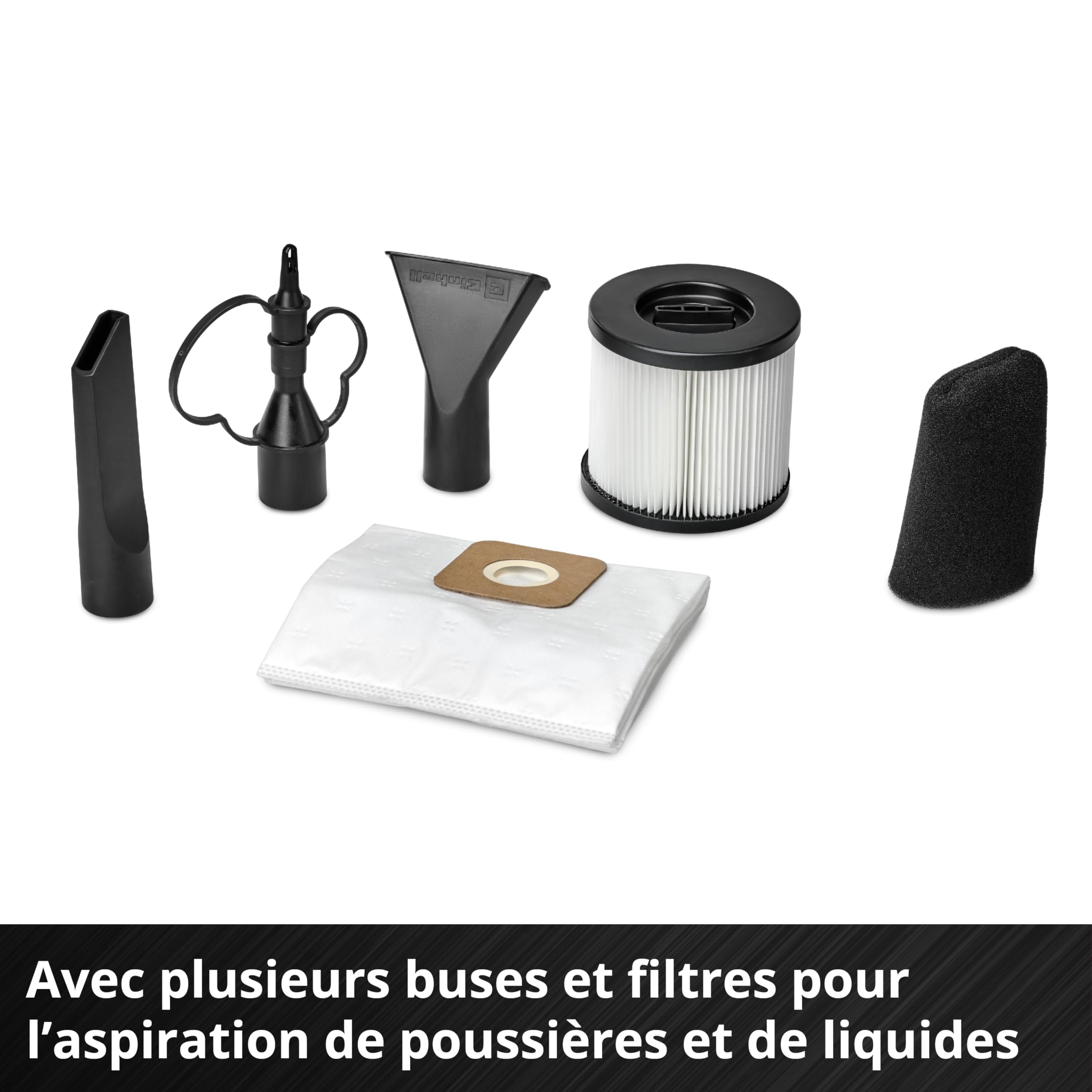 Einhell Professional Aspirateur eaux et poussières sans Fil TP-VC 18/10 Li BL L-Solo Power X-Change (18 V, Moteur brushless, cuve 10 L, 2 Modes d’Aspiration, Filtre à Plis et Buses, sans Batterie)