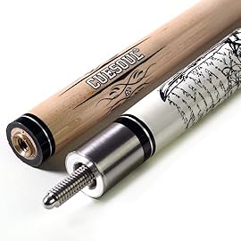CUESOUL Rockin Series 58 21oz Maple Pool Cue Stick Set with Joint Protector/Shaft Protector and Cue Towel G407