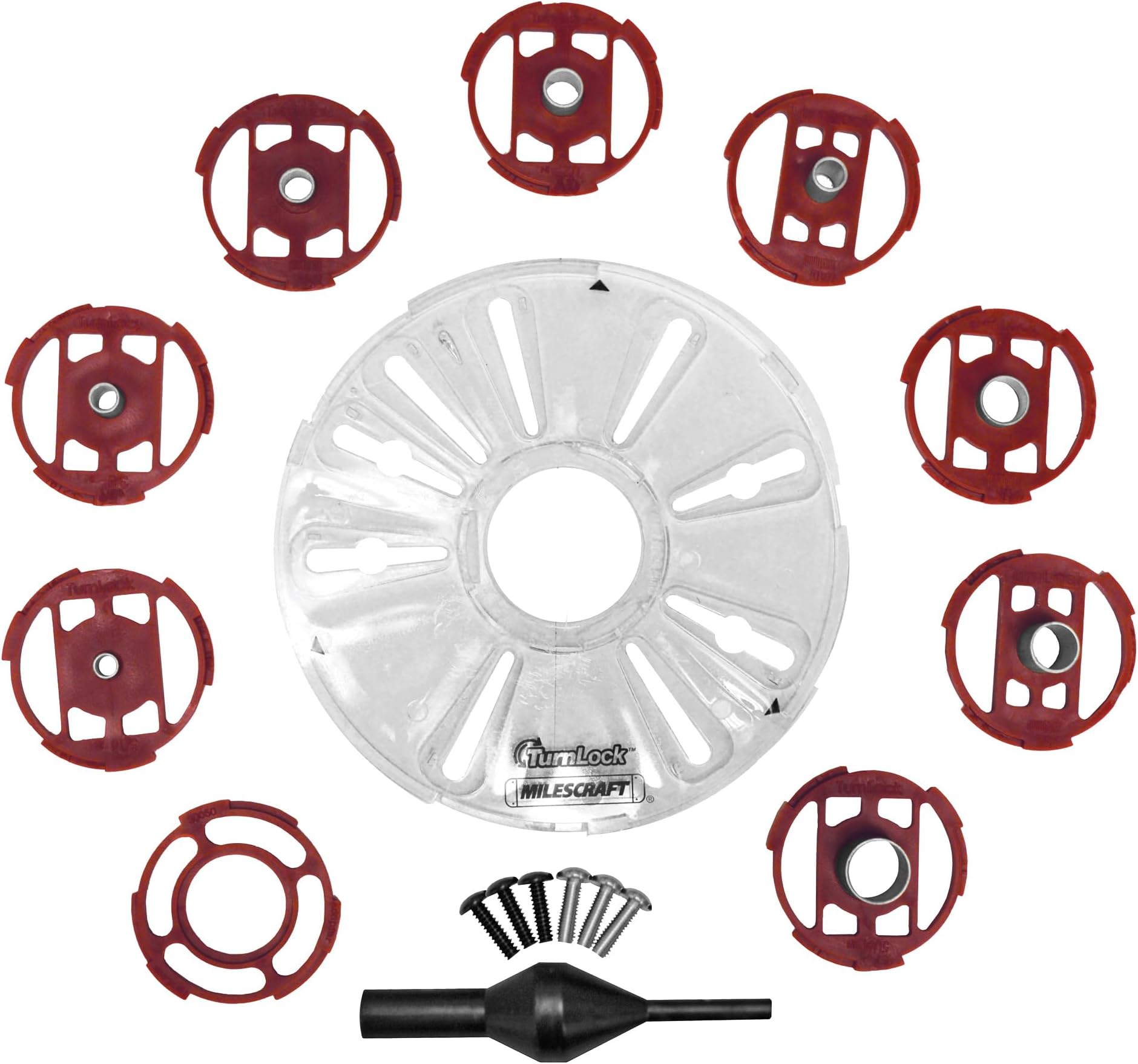 KATSU 10Pcs Template Router Guides Kit mit Kontermutteradapter ...