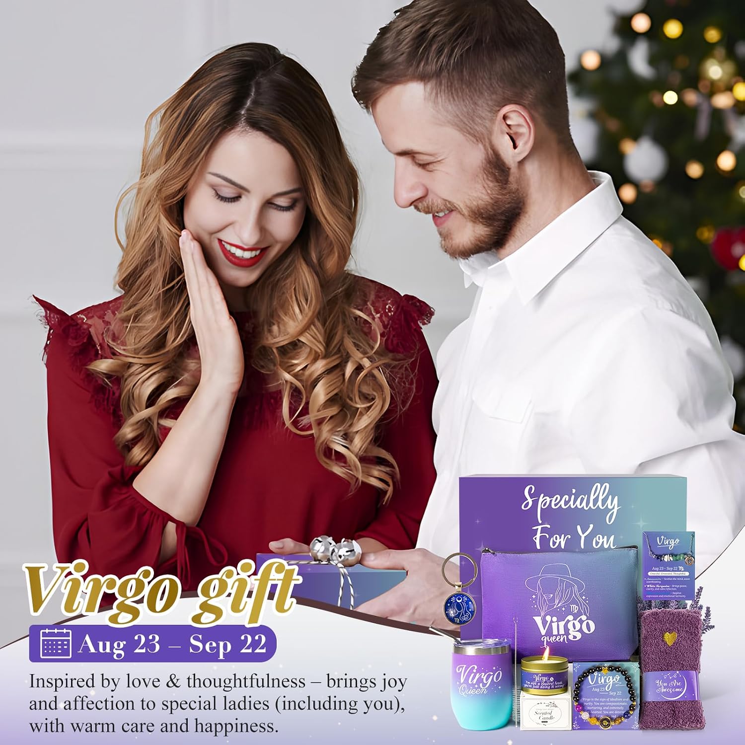 Virgo Gifts for Women, 7-Piece Zodiac Birthday Gift Set
