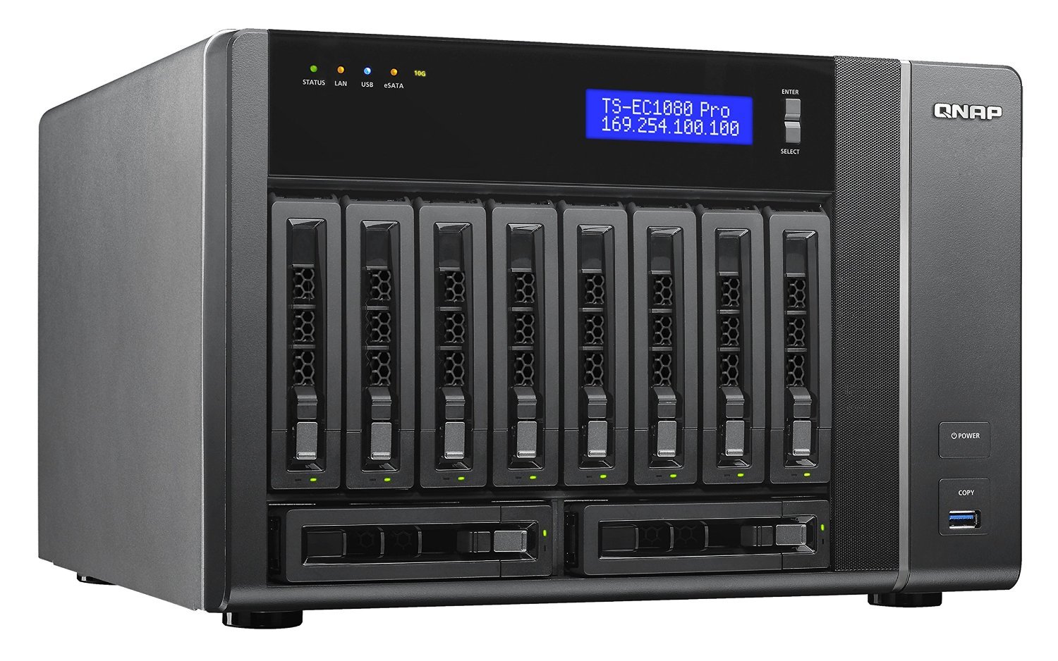 QNAP TS-EC880 PRO NAS Desktop 8-Bay QuadGigabit 10