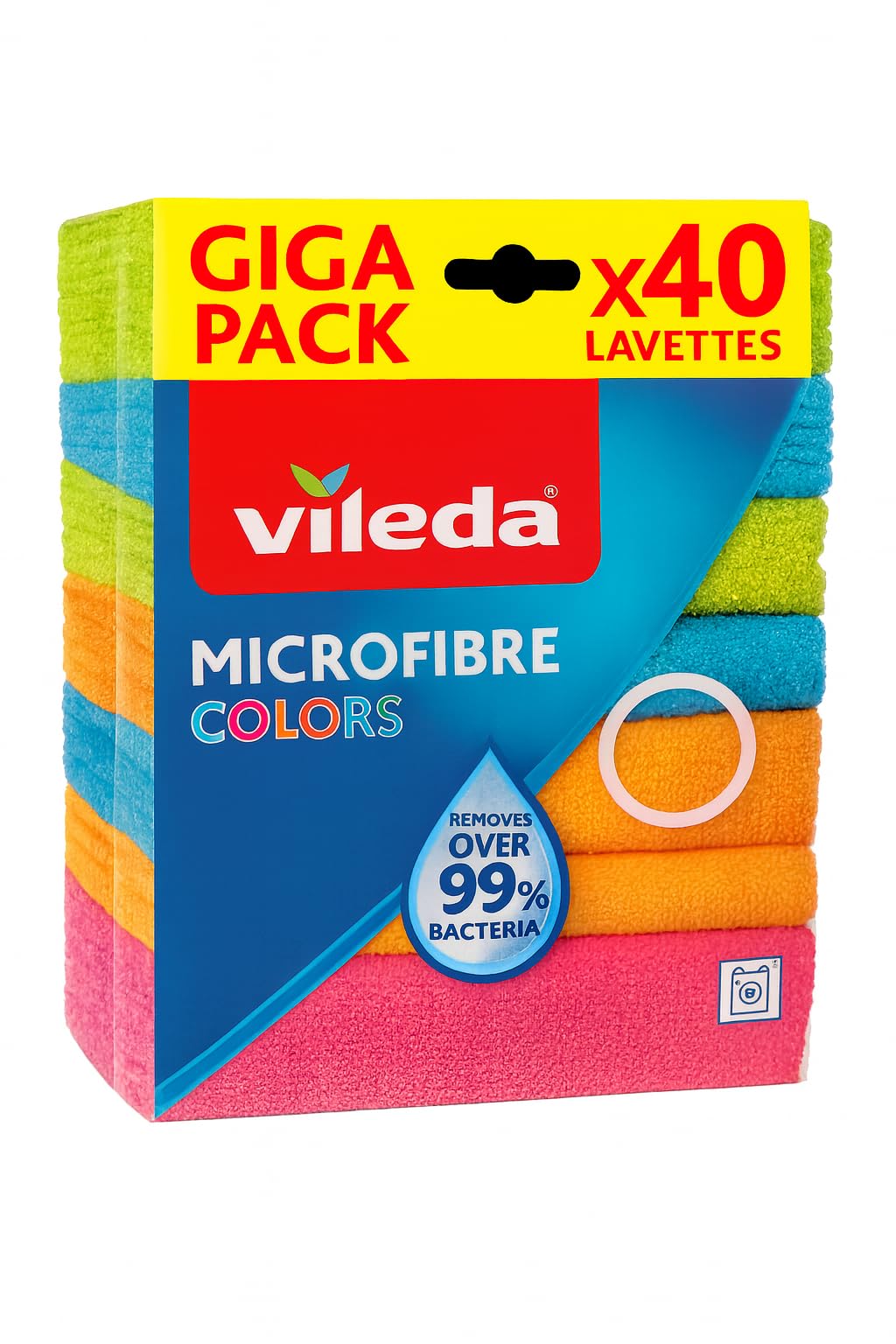Vileda Microfibra Colors Paquete de 40 Unidades