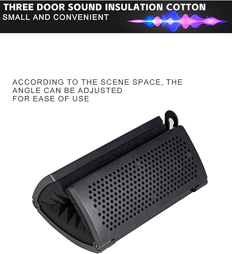 Miniatura 8 de Escudo de aislamiento de micrófono de grabación de estudio con filtro pop, espuma absorbente de alta densidad utilizada para filtrar voca cubierta