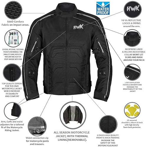 Miniatura 7 de Chaqueta textil para motocicleta de hombre, chaqueta para motociclista Dualsport y Enduro, transpirable, con armadura CE, resistente al agua