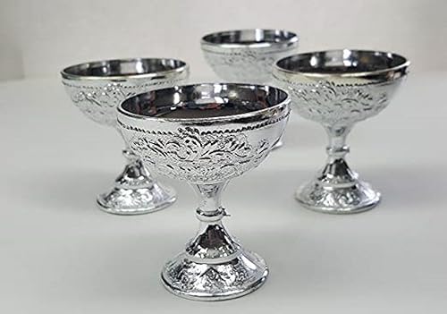 Miniatura 2 de 12 Cáliz de plástico plateado de 2.75 pulgadas de alto para decoración de comunión