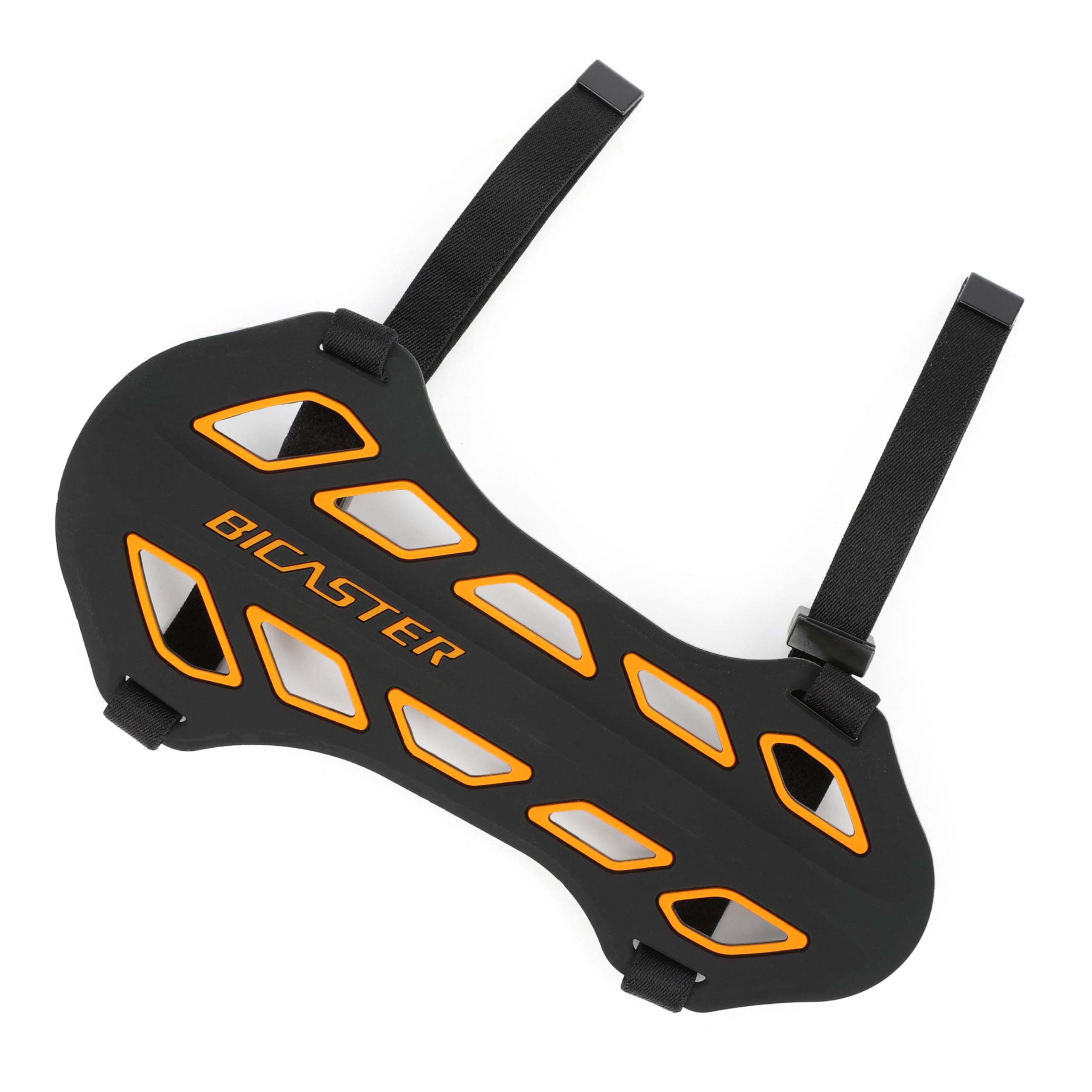 FQH Archery Arm Guard Bow Arm Protection Adjustable Bracer for Adults and Beginners Safe Shooting Target Archery Practice Bow Accessories (Black Orange)