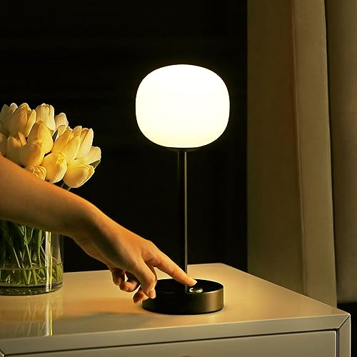 Vista 2 de JONATHAN Y JYL7108B Natalia - Lámpara de mesa LED integrada recargable de hierro bohemio de 12.25 pulgadas para dormitorio, sala de estar, oficina