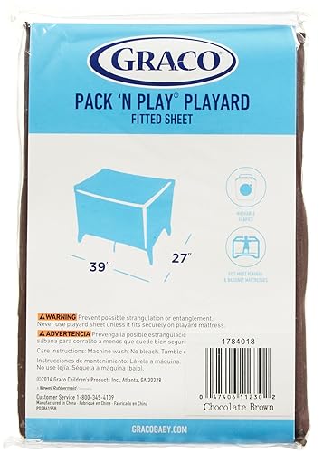 Miniatura 2 de Graco Pack 'n Play Playard - Sábana para corrales, color marrón chocolate