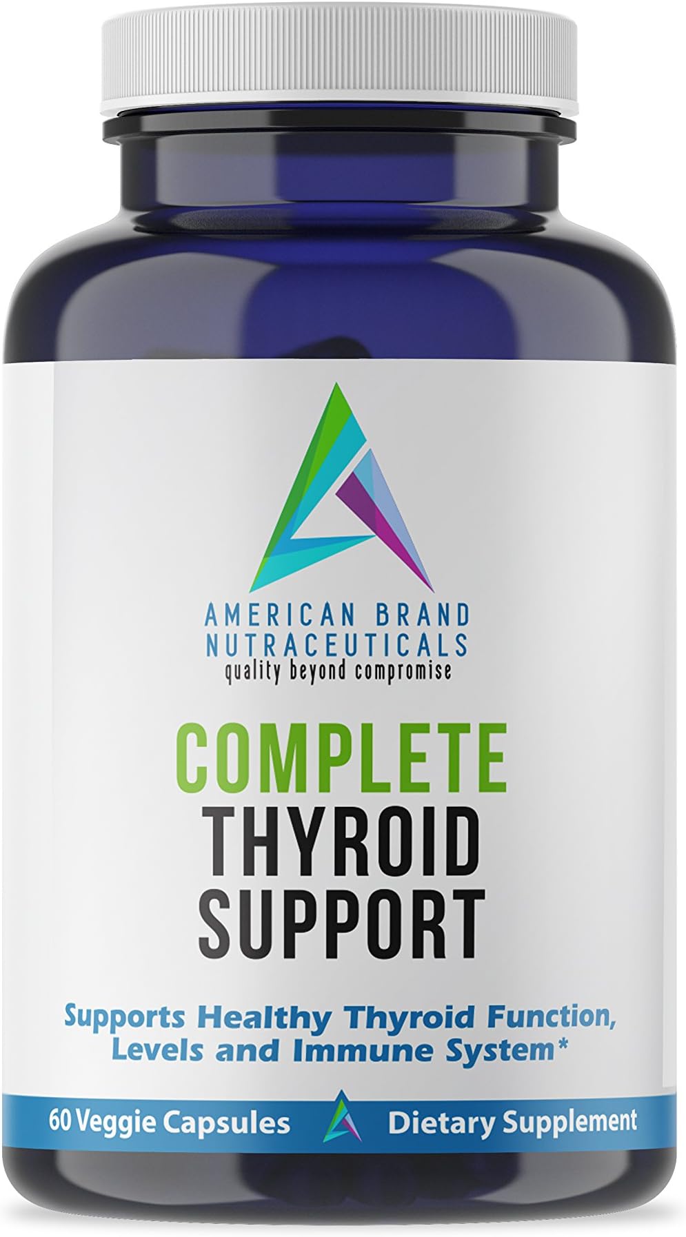 Thyroid Support Supplement - Complete Thyroid Support Formula - Iodine from Kelp, L-Tyrosine, Ashwagandha Root, Schizandra, Bladderwrack, Cayenne Pepper, Zinc, Vitamin B-12-30 Day Supply