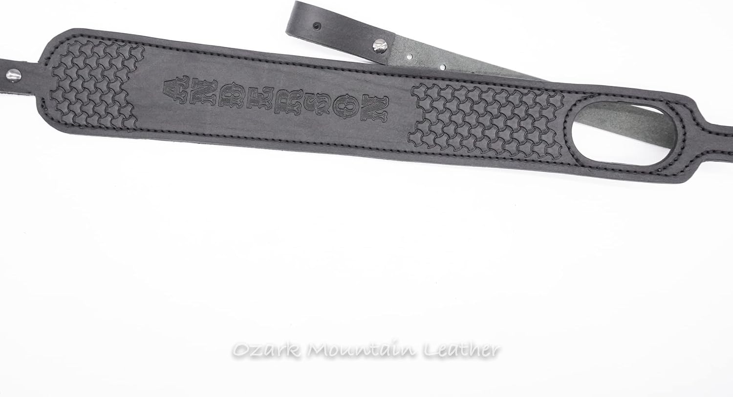 Custom Leather Hunting Rifle Sling with Thumb-hole design COBRA style HAND-TOOLED three colors to choose from