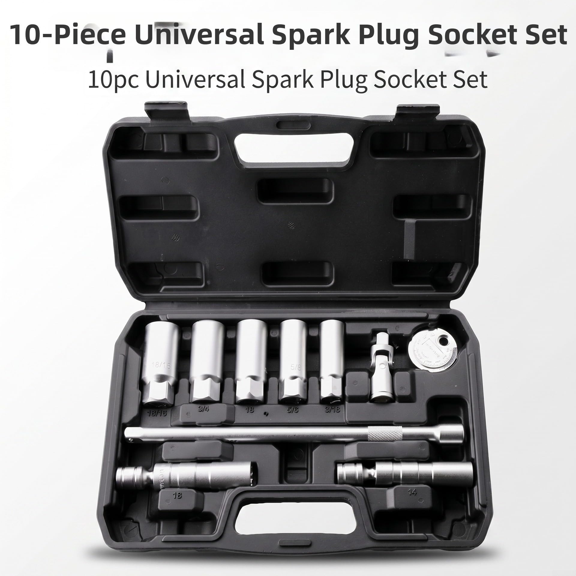 Zündschlüssel-Set, 10 Stück 3/20.3 cm magnetisch mit Verlängerungsstange Hardware Werkzeug Kombination für Automotive Mechaniker Werkstatt