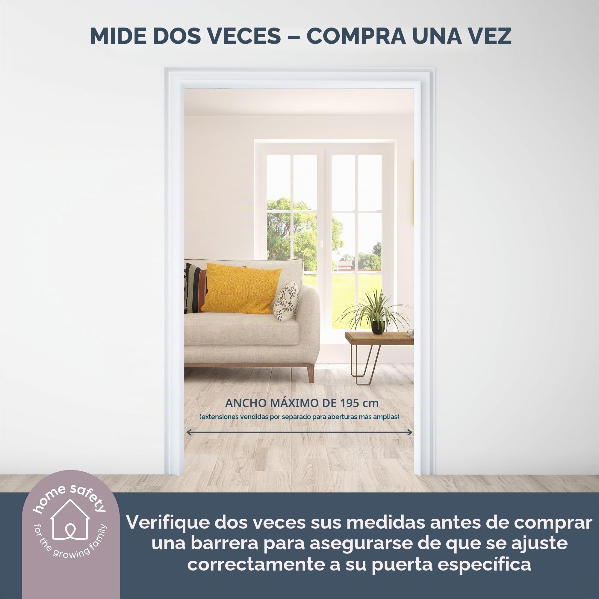 Dreambaby Discovery Flex Configure Adapta - Puerta de Seguridad Plegable para niños de 3 Paneles, se Adapta a Aberturas de 74,5 cm a 195 cm de Ancho y 74 cm de Alto, con función Smart Stay Open y