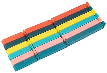 AXN Multipurpose Food Snack Plastic Bag Clip Sealer | Packet Sealer Clamps | Manual Vacuum Bag Sealer | Food Pouch Clip | Bag Zipper for Home Kitchen (pack of 18)