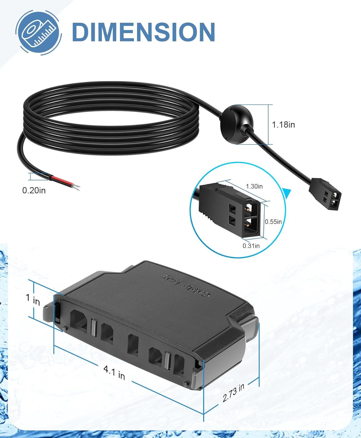 740149-1 Gimbal Mount and 740184-1 Cable Collector Tray and 720057-1 Power Cord Cable Fit for All Humminbird Helix 8/9/10 Models