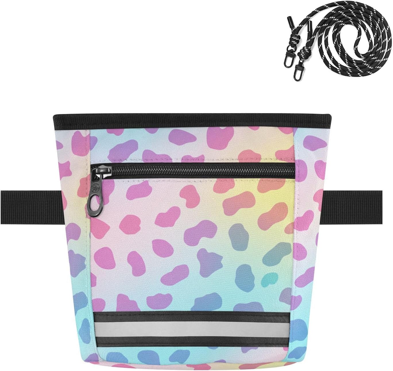 Dog Treat pouching Hands Free Fashion Rainbow Leopard Print