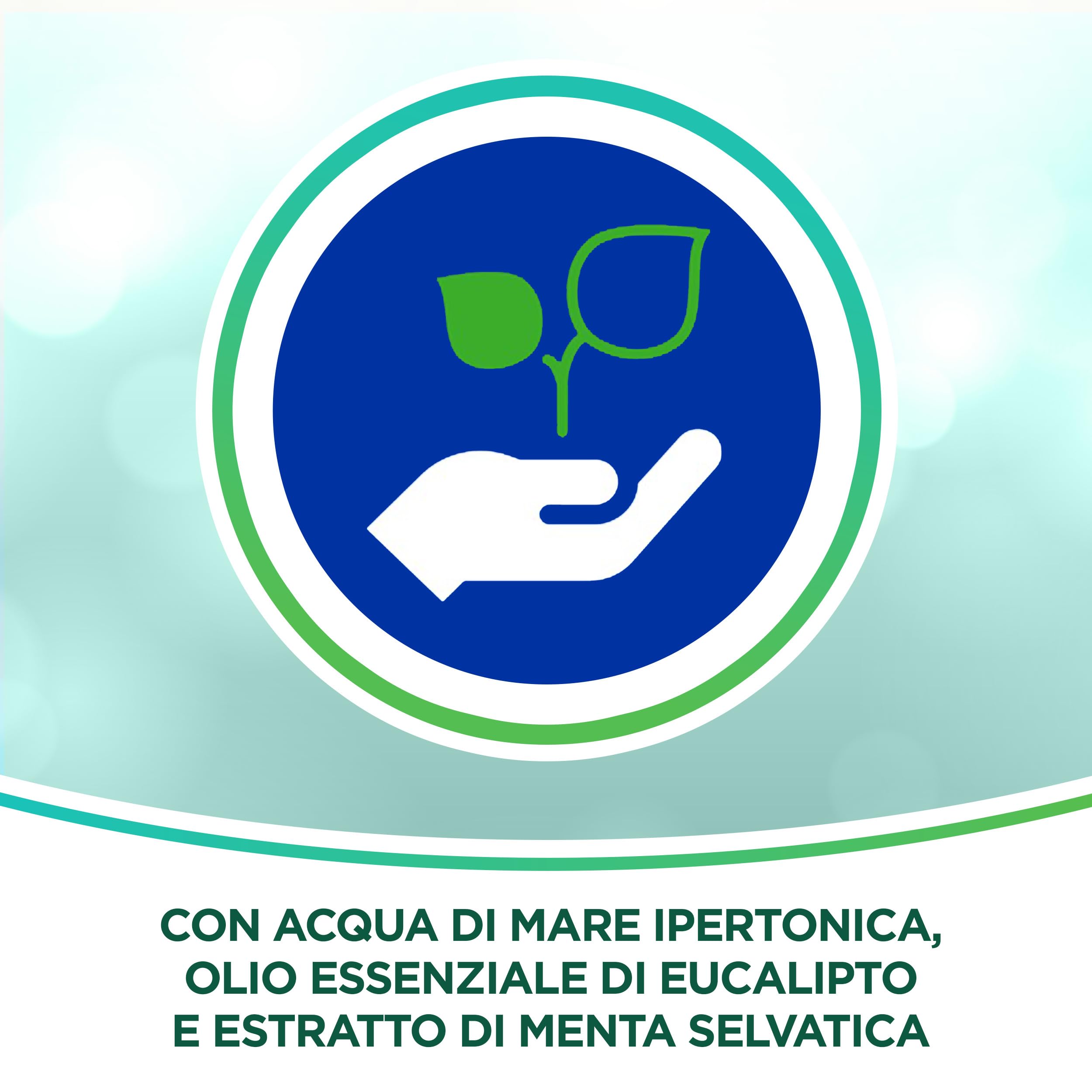 Rinazina Aquamarina Spray Nasale Ipertonico con Acqua di Mare ed Eucalipto, Dona Sollievo dalla Congestione Nasale, 20 ml