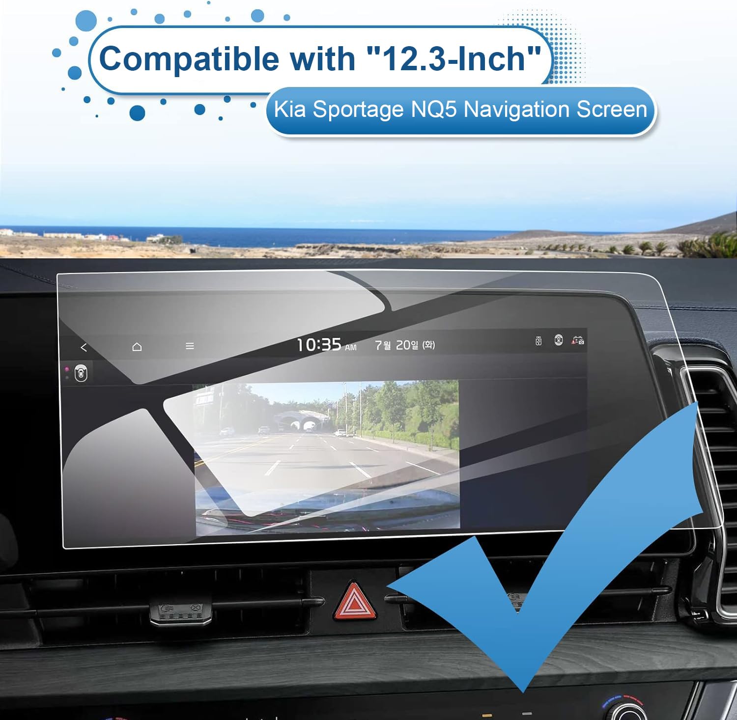 GAFAT Ki-a Sportage NQ5 2022-2024 2025 Navigation + Virtual Cockpit Pellicola Protettiva Compatibile con Kia Sportage NQ5 2023 Nano Pellicola Protettiva, Antiurto, 6H Anti-Graffio (Curve