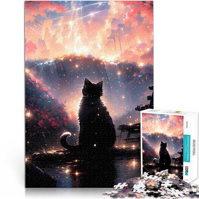 Charm de Gato juguetón y Esponjoso Rompecabezas para Adultos 1000 Piezas Juego Familiar para y Decoración…