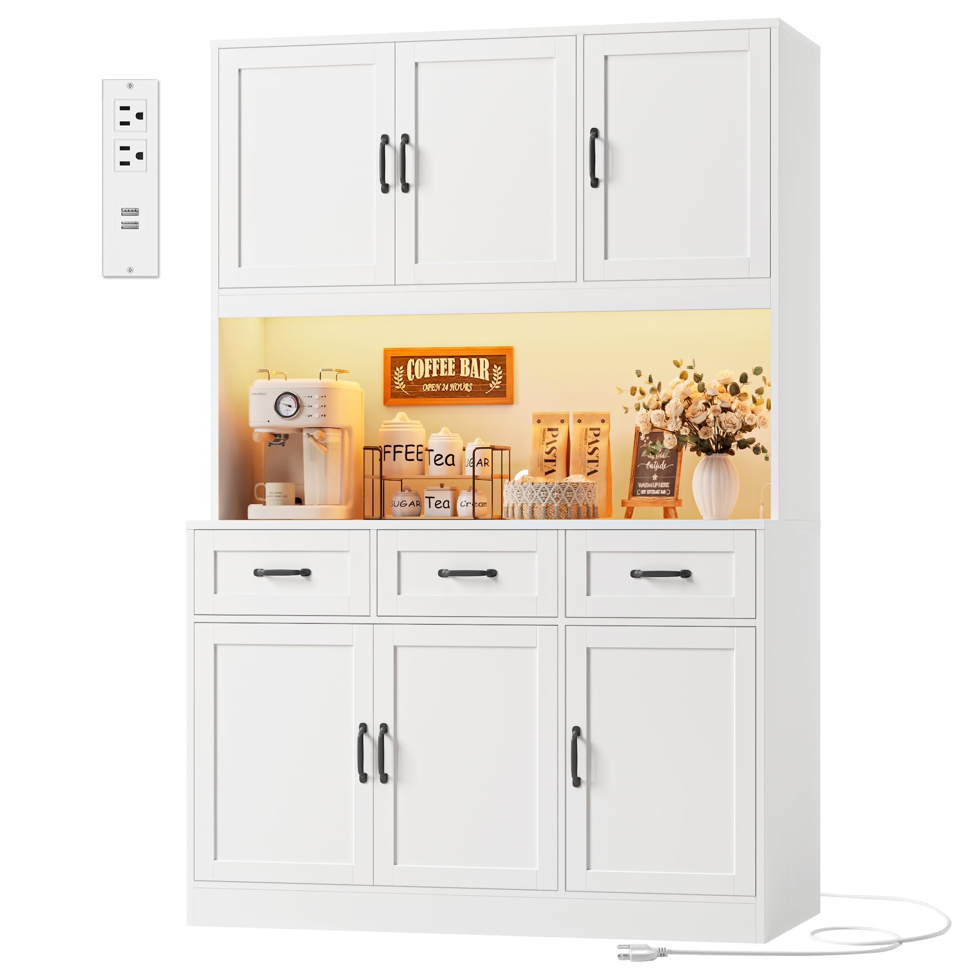 HOSTACK 72 inch Kitchen Pantry Cabinet