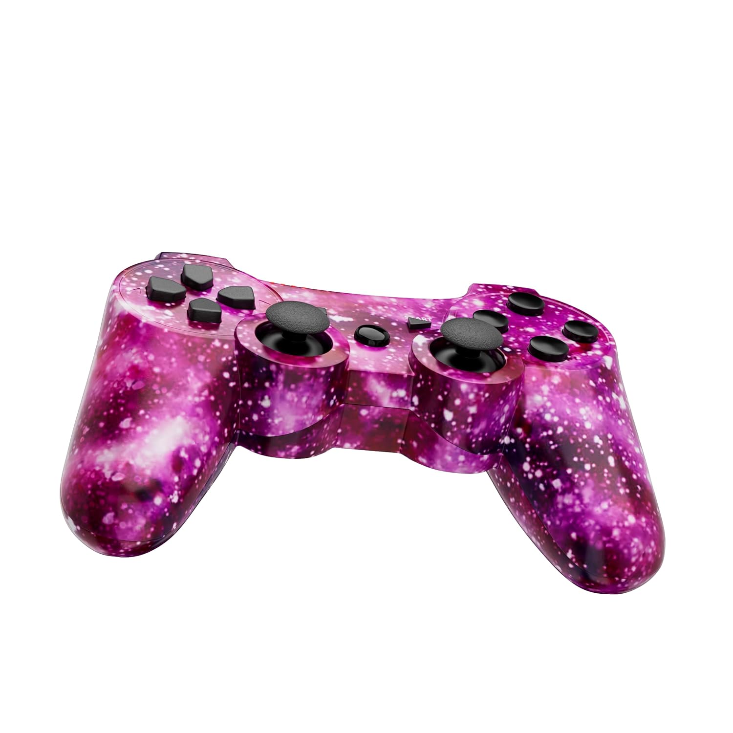 ISHAKO Wireless controller for PS3, this wireless game controller is compatible with PS3/PS2/PC/Smart TV, equipped with a 6-axis gyroscope, dual vibration motors, and a 450mAh battery(purple)