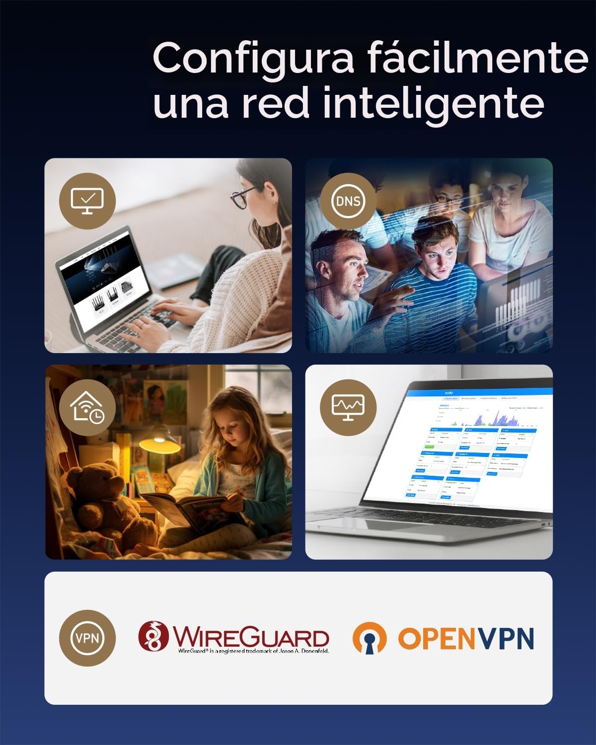 Cudy M3000 2-Paquete Sistema de Malla Wi-Fi 6 para Toda la Casa, 2.5G WAN, Red Troncal Ethernet, Ideal para 1Gig+ Internet, Wireguard, OpenVPN