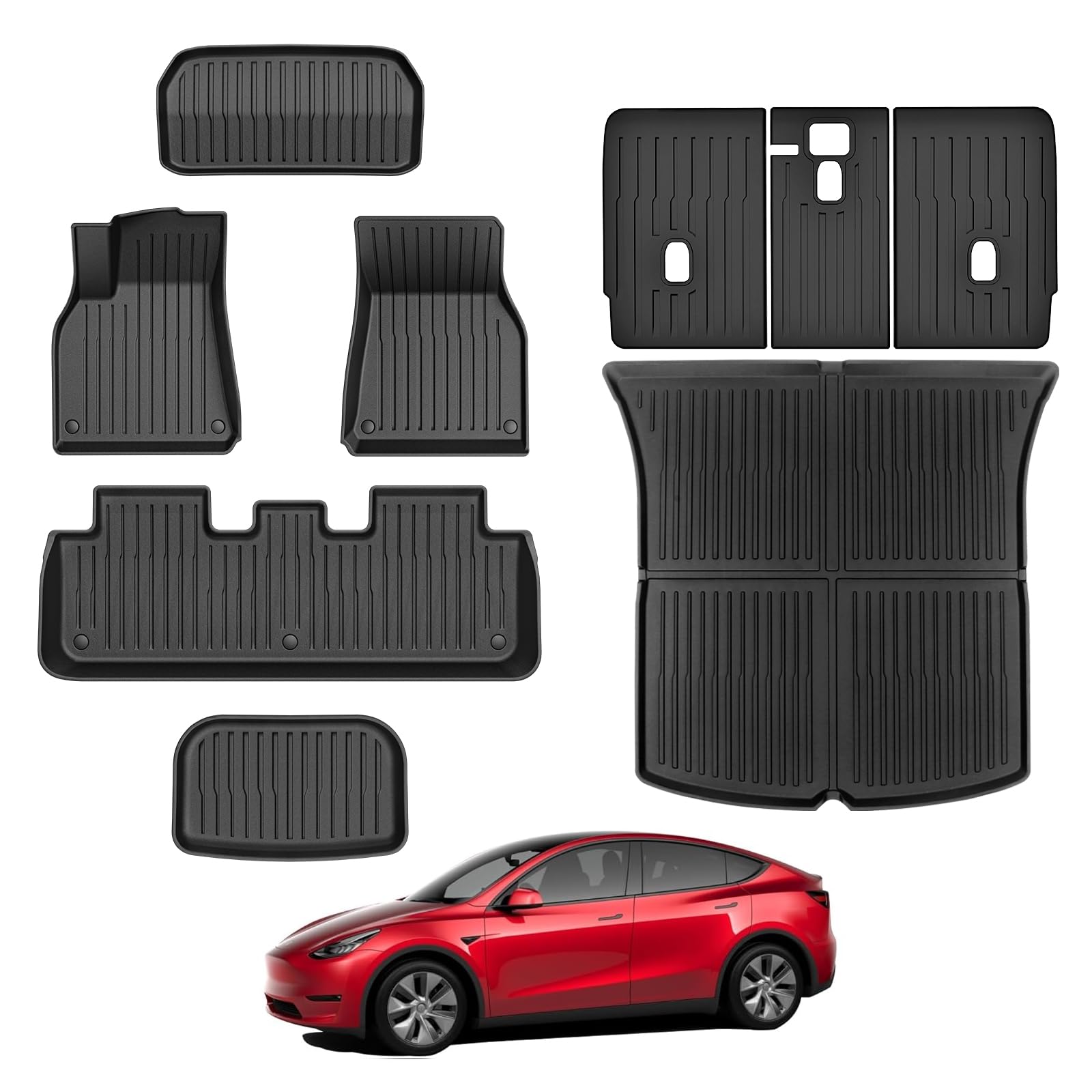 Photo 1 of **STOCK PHOTO FOR REFERENCE ONLY** Foronetry All Weather Floor Mats for 2021-2024 Tesla Model Y Accessories