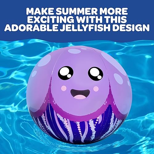 Miniatura 6 de Aquamazing - Pelota de playa gigante de 16 pulgadas para niños, adultos y niños pequeños, XL 4 veces más grueso, PVC, duradero, flotador, juguete de