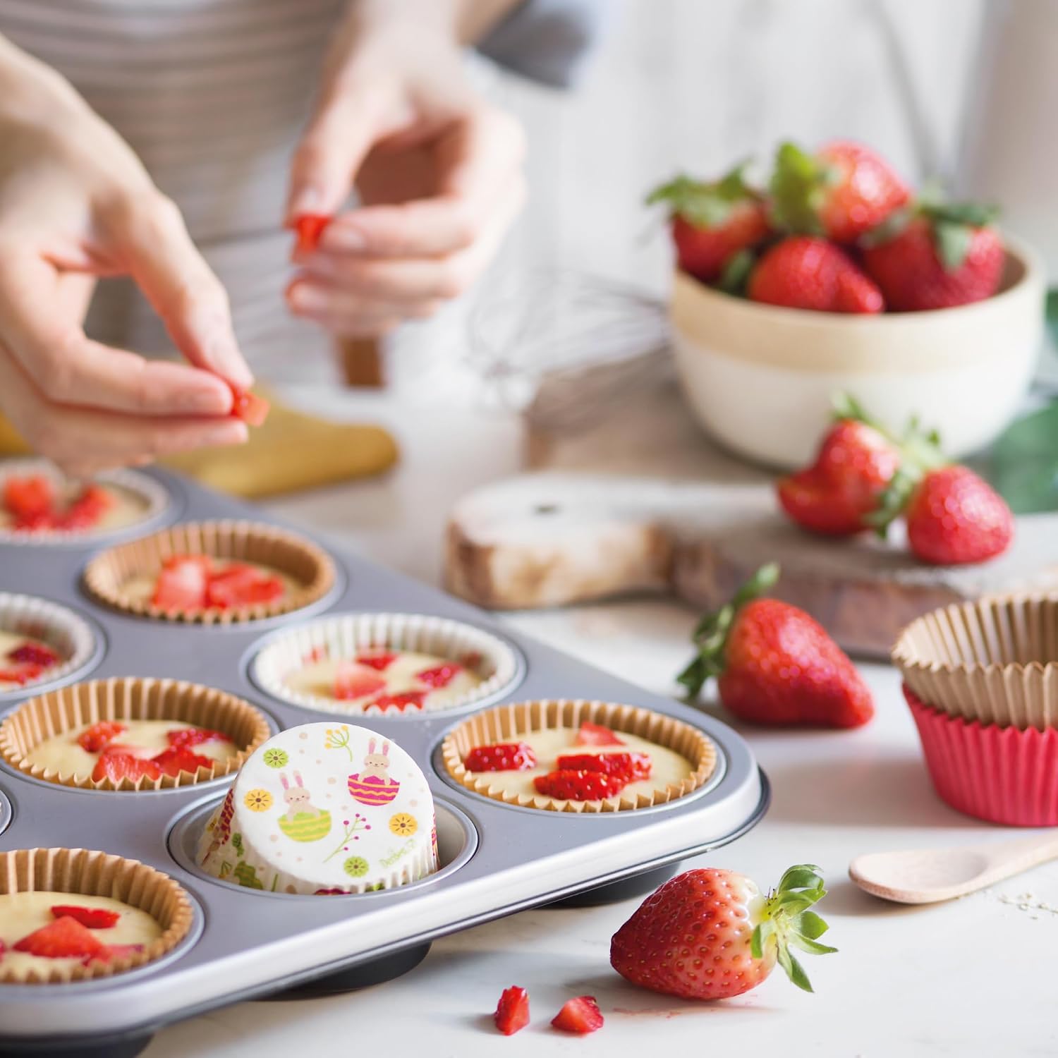 Decora 5339757 Pack of 600 Jumbo Pink 55 x 45 mm, Very Comfortable Baking Cups, Presenting and Giving Muffins, 180° Resistant, in Convenient Blister, Made in Italy, Baking Paper