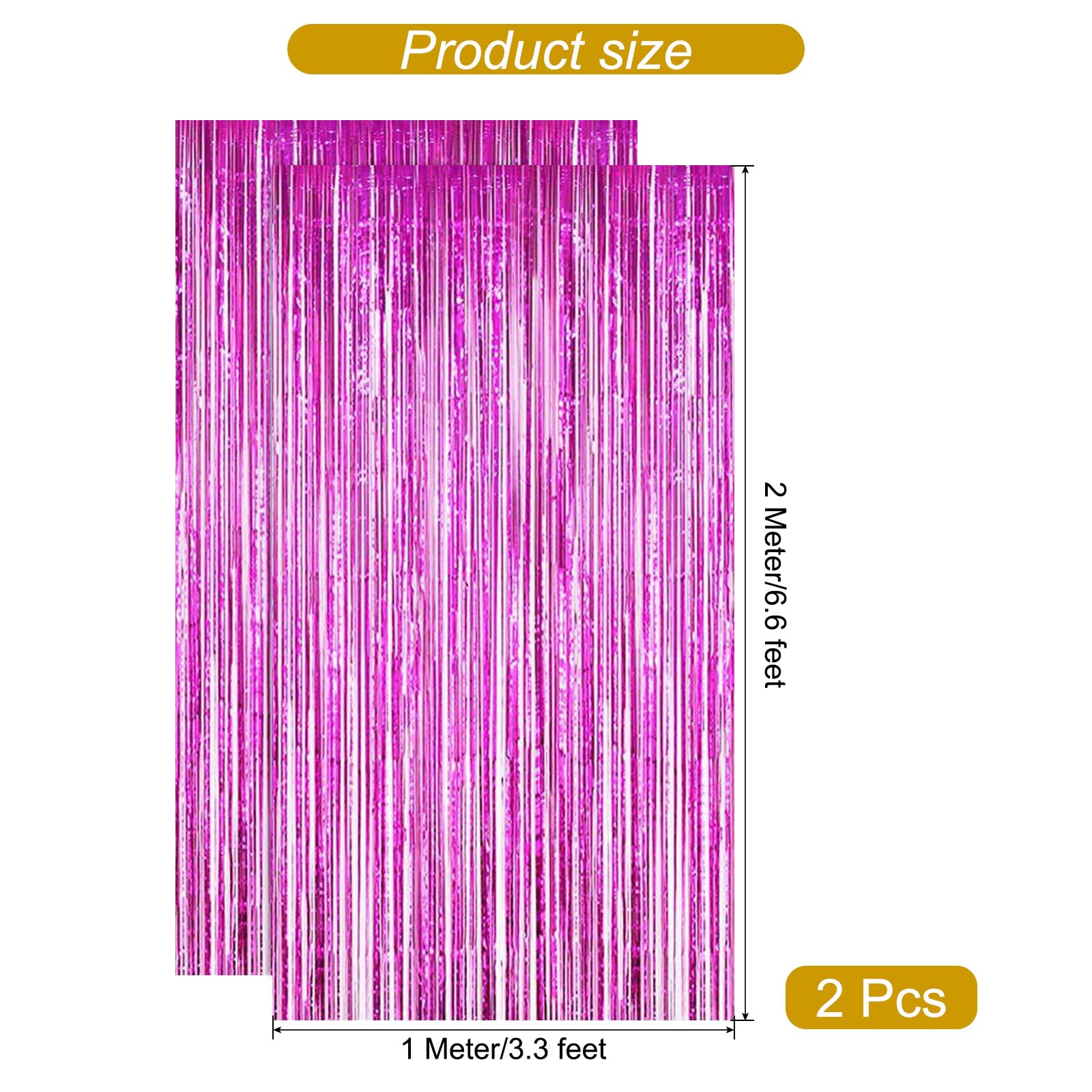 AIBAOBAO Lot de 2 rideaux décoratifs argentés à paillettes - Carrés métalliques - Pour mariage, fiançailles, douche nuptiale, anniversaire, bachelorette, fête, décoration de scène (1 m × 2 m