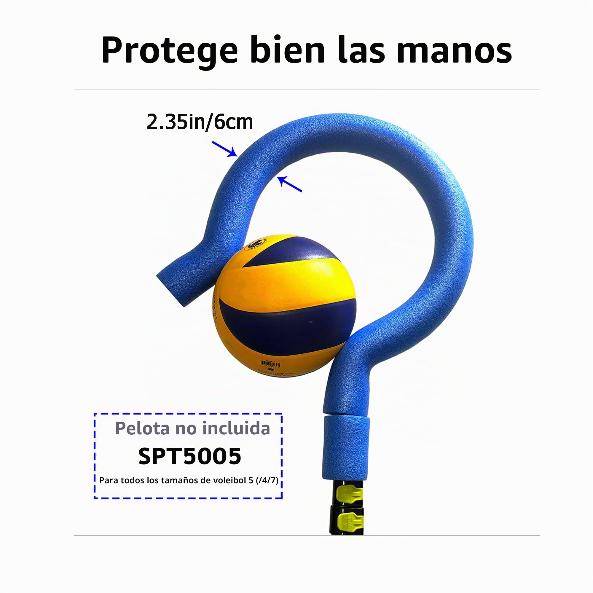Volleyball Spike Trainer SPT5005 - Un Duradero, Ligero y Bonito Gancho con un Gran Signo de interrogación - Sujeta la Pelota para Ejercicios de saque o golpeo con sensación Real