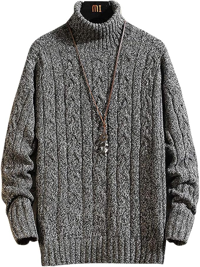 Amazon Hisitosa ニット セーター メンズ 冬服 長袖 厚手タートルネック 暖かい 防寒 ふっくら お洒落 シルエット リブ 編み セーター 春秋冬 セーター 通販