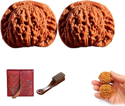 Wenwan Walnuts for Hand Training & Massage - Natural Chinese Walnuts as Fidget Stress Relief Ball - Traditional Massage Ball for Finger Flexibility & Seniors Gift A 42-43mm