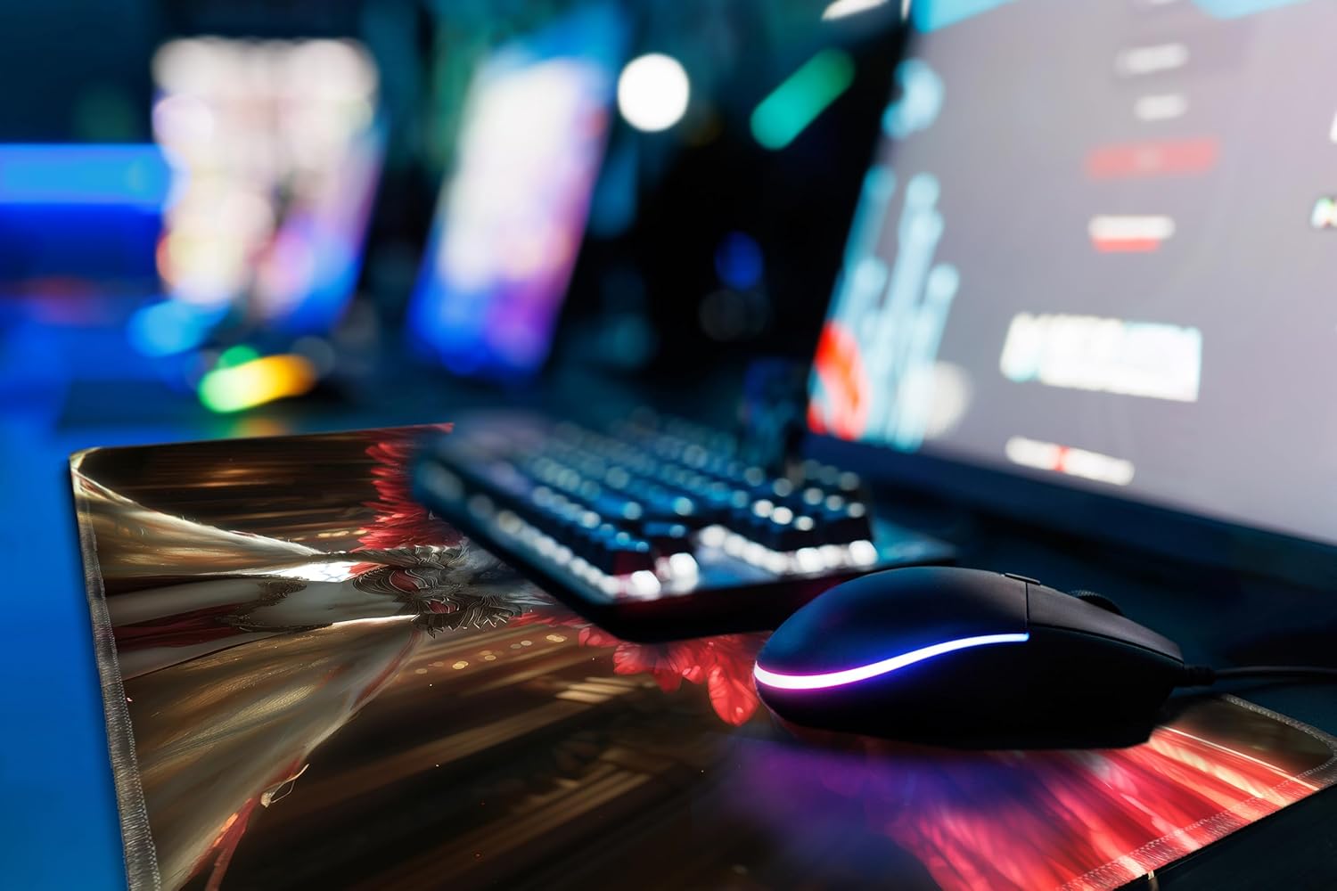 Playmat MTG 24” x 14”, TGC Unique Art Playmat with Zones, Fits MTG Foundations, Poké, TCG, Yu-Gi-Oh!, Lorcana & Middle Earth Card Mat, Ultra Pro Quality, Free Storage Bag (Angel of Fury)