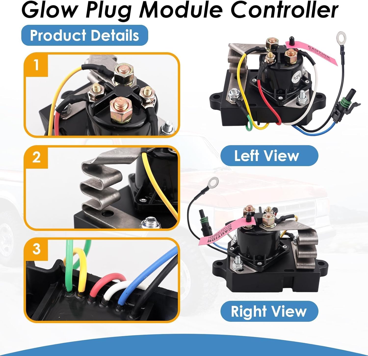E7TZ-12B533-A Glow Plug Module Controller, Glow Plug Controller Relay, Compatible with Ford F250 F350 FSD E250 E350 7.3L IDI Diesel RX 1987-1994, Replace OE# FOTZ-12B533-A DRX01001 DRX-01001