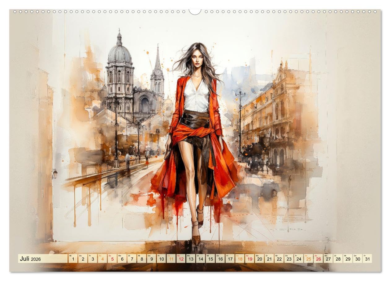 Mode Welt (hochwertiger Premium Wandkalender 2026 DIN A2 quer), Kunstdruck in Hochglanz: Die schönste Mode der Welt