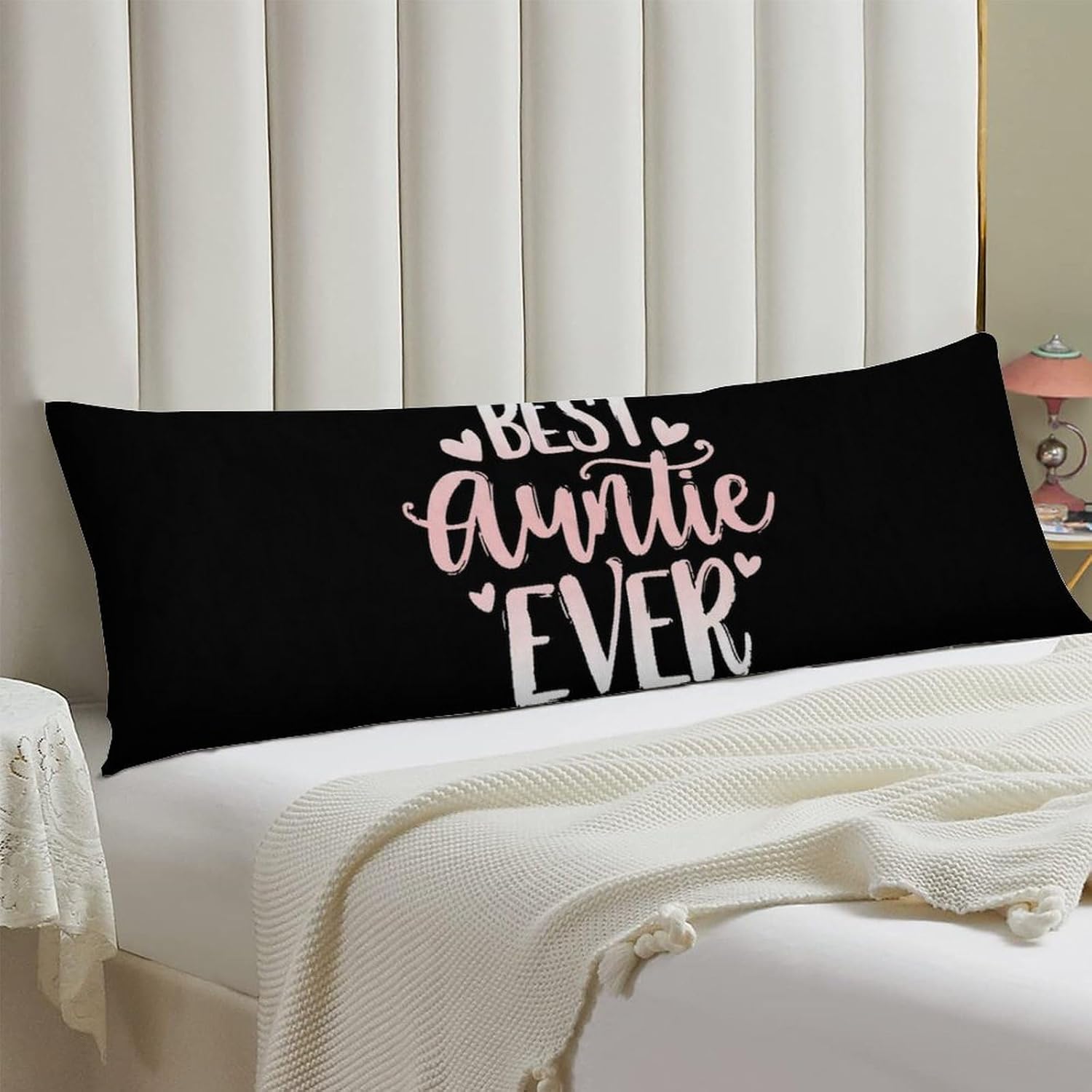 Best Auntie Ever Body Pillow Cover Long Cushion 18.9x53.1 Inch | pillowcase,bed decor,farmhouse,sofa