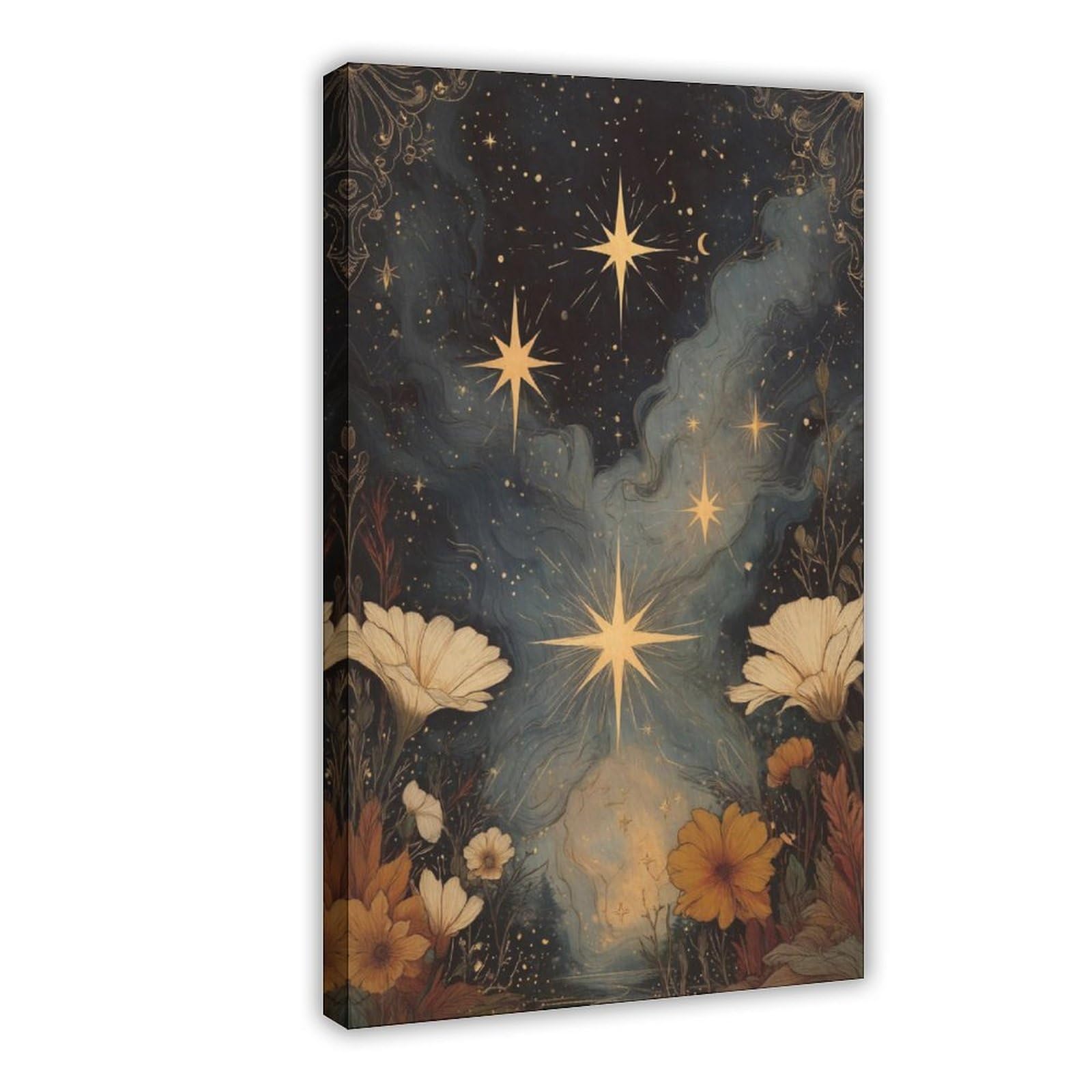 Bareronor Celestial Poster Canvas Poster Bedroom Decor Landscape Office Room Decor Gift 24" L X 36" W
