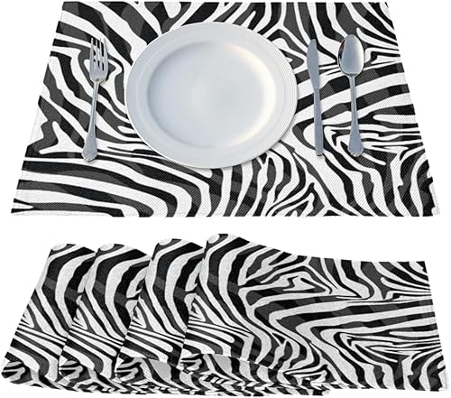 Miniatura 2 de Juego de 4 manteles individuales lavables y resistentes al calor, manteles individuales para cocina, mesa de comedor, interior y exterior, 18 x 12